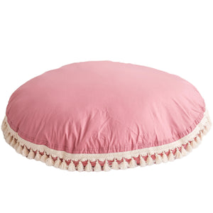 minicamp Cushion Minicamp Large Floor Cushion With Tassels In Rose