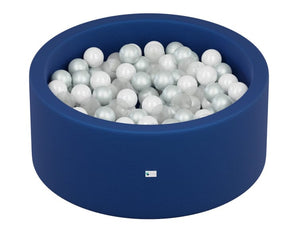 Little Big Playroom Ball Pit Bundles Navy Blue Ball Pit - 67 Pearl, 67 Porcelain, 66 Water Balls Ball Pit + 200 Pit Balls