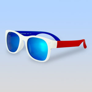 ro•sham•bo eyewear Bayside Polarized Mirrored (Blue) Lens / Red White & Blue Frame Team America Shades | Junior