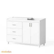 Load image into Gallery viewer, ducduc changer white indi doublewide changer with doors
