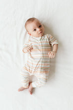 Load image into Gallery viewer, goumikids Clothes S/S ZIPPER ONEPIECE | BOARDWALK STRIPE by goumikids