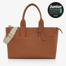 Load image into Gallery viewer, Jem + Bea Diaper Bags and Inserts Tan Jem + Bea Jemima Leather Bag