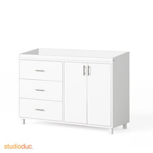 Load image into Gallery viewer, ducduc dresser white indi doublewide dresser with doors