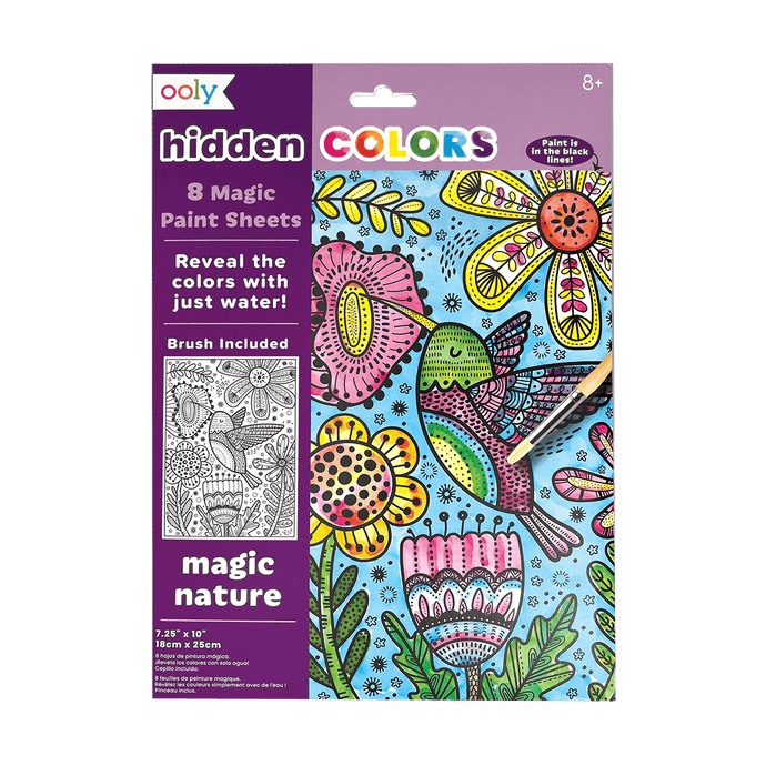 OOLY Hidden Colors Magic Paint Sheets - Magic Nature by OOLY