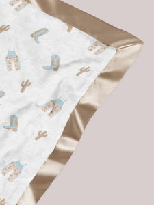 JuJuBe Reversible Baby Blankets JuJuBe Reversible Baby Blanket - Howdy Partner Blue