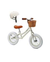 Load image into Gallery viewer, Baghera Speedster Fireman Baghera Classic Bicycle BALANCE BIKE Ivory White + Helmet