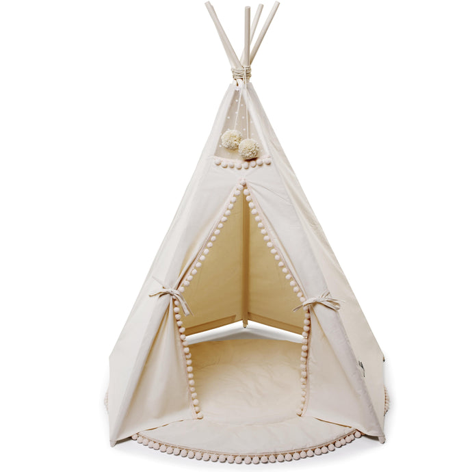 minicamp Teepee Minicamp Original Play Tent With Pompoms