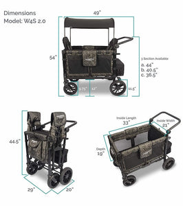 Wonderfold Wagon Wagons Wonderfold Wagon W4S Luxe 2.0 Multifunctional Stroller Wagon (4 Seater)