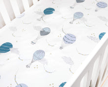 Load image into Gallery viewer, Gooselings Bedding Gooselings Touch The Sky Crib Sheet - Blue
