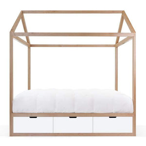 Nico and Yeye Beds And Headboards FULL / MAPLE / WHITE Nico and Yeye Domo Zen Bed with Drawers