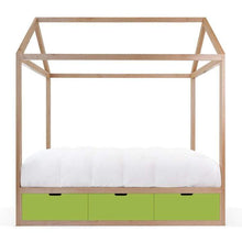 Load image into Gallery viewer, Nico and Yeye Beds And Headboards TWIN / MAPLE / GREEN Nico and Yeye Domo Zen Bed with Drawers