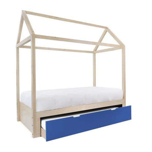 Nico and Yeye Beds And Headboards TWIN / MAPLE / PACIFIC BLUE Nico and Yeye Domo Zen Bed with Trundle