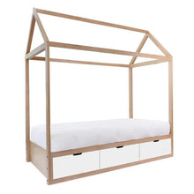 Load image into Gallery viewer, Nico and Yeye Beds And Headboards TWIN / MAPLE / WHITE Nico and Yeye Domo Zen Bed with Drawers