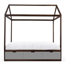 Load image into Gallery viewer, Nico and Yeye Beds And Headboards TWIN / WALNUT / GRAY Nico and Yeye Domo Zen Bed with Drawers