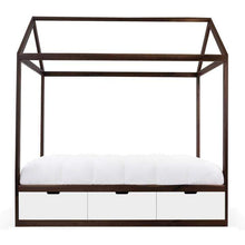 Load image into Gallery viewer, Nico and Yeye Beds And Headboards TWIN / WALNUT / WHITE Nico and Yeye Domo Zen Bed with Drawers