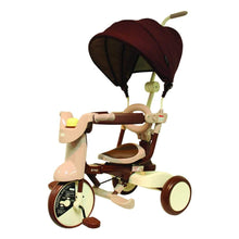 Load image into Gallery viewer, iimo Bicycles, Tricycles and Scooters Comfort Brown Iimo 3-In-1 Foldable Tricycle With Canopy