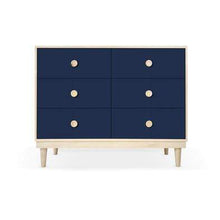 Load image into Gallery viewer, Nico and Yeye Furniture MAPLE / DEEP BLUE Nico and Yeye Lukka Modern Kids 6-Drawer Dresser