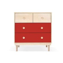 Load image into Gallery viewer, Nico and Yeye Furniture MAPLE / RED Nico and Yeye Lukka Modern Kids 4-Drawer Dresser