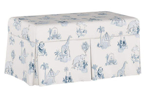 Gray Malin x Cloth & Company Furniture Toile - Blue Gray Malin and Cloth & Co. Storage Bench