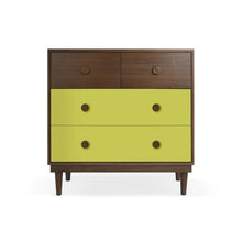 Load image into Gallery viewer, Nico and Yeye Furniture WALNUT / GREEN Nico and Yeye Lukka Modern Kids 4-Drawer Dresser