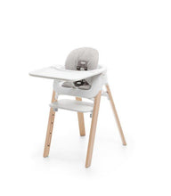 Load image into Gallery viewer, Stokke High Chairs Complete / White Seat, Baby Set, Tray, Cushion, Natural Legs Stokke® Steps™ High Chair Complete