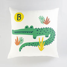 Load image into Gallery viewer, Minted Pillows Alligator Green / CLASSIC COTTON CANVAS Minted Basking In The Sun Large Floor Pillow