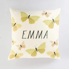Load image into Gallery viewer, Minted Pillows Buttercup / CLASSIC COTTON CANVAS Minted Garden Butterflies Large Floor Pillow