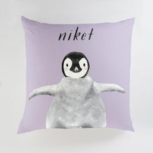 Load image into Gallery viewer, Minted Pillows Lavender / CLASSIC COTTON CANVAS Minted Baby Animal Penguin