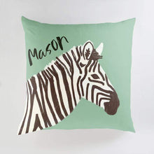 Load image into Gallery viewer, Minted Pillows Mint / CLASSIC COTTON CANVAS Minted Vibrant Zebra Large Floor Pillow