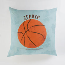 Load image into Gallery viewer, Minted Pillows Open-Air Court / CLASSIC COTTON CANVAS Minted Let Us Play Basketball Large Floor Pillow