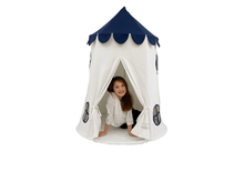 Load image into Gallery viewer, Domestic Objects Play Tents Navy And White Domestic Objects Tower Tent