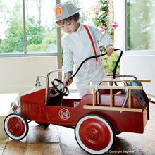 Load image into Gallery viewer, Baghera Speedster Fireman Baghera Classic Pedal Cars Pedal fire truck