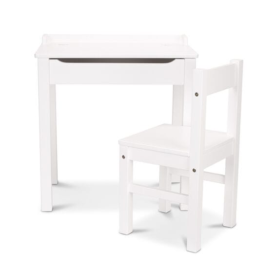 Melissa & Doug Table and Chairs Melissa & Doug Wooden Lift-Top Desk & Chair - White