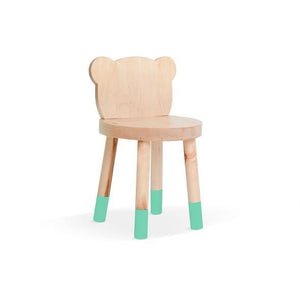 Nico and Yeye Tables and Chairs MAPLE / MINT / 12" LEGS Nico and Yeye Baba Bear Solid Wood Kids Chair (Set of 2)