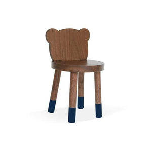 Nico and Yeye Tables and Chairs WALNUT / DEEP BLUE / 12" LEGS Nico and Yeye Baba Bear Solid Wood Kids Chair (Set of 2)
