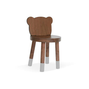 Nico and Yeye Tables and Chairs WALNUT / GRAY / 12" LEGS Nico and Yeye Baba Bear Solid Wood Kids Chair (Set of 2)