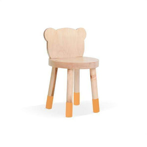 Nico and Yeye Tables and Chairs WALNUT / ORANGE / 12" LEGS Nico and Yeye Baba Bear Solid Wood Kids Chair (Set of 2)