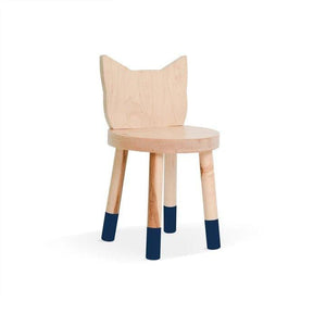 Nico and Yeye Tables/Chairs MAPLE / DEEP BLUE / 12" Nico and Yeye Kitty Kids Chair (Set of 2)