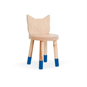 Nico and Yeye Tables/Chairs MAPLE / PACIFIC BLUE / 12" Nico and Yeye Kitty Kids Chair (Set of 2)