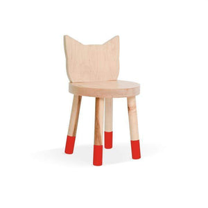 Nico and Yeye Tables/Chairs MAPLE / RED / 12" Nico and Yeye Kitty Kids Chair (Set of 2)
