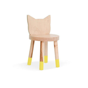 Nico and Yeye Tables/Chairs MAPLE / YELLOW / 12" Nico and Yeye Kitty Kids Chair (Set of 2)
