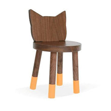 Load image into Gallery viewer, Nico and Yeye Tables/Chairs WALNUT / ORANGE / 12&quot; Nico and Yeye Kitty Kids Chair (Set of 2)