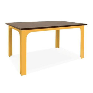 Nico and Yeye Tables/Chairs WALNUT / ORANGE / CONVERTIBLE (20.5" AND 24.5") Nico and Yeye Craft Kids Table