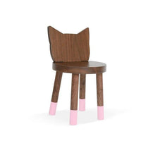 Load image into Gallery viewer, Nico and Yeye Tables/Chairs WALNUT / PINK / 12&quot; Nico and Yeye Kitty Kids Chair (Set of 2)