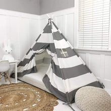 Load image into Gallery viewer, Domestic Objects Toys Domestic Objects Play Tent Canopy Bed in Cream Canvas with Doors