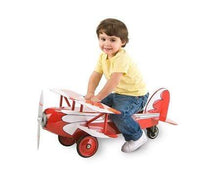 Load image into Gallery viewer, Morgan Cycle Toys Morgan Cycle Ace Flyer BiPlane Foot to Floor Childs Ride on Toy
