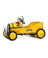 Load image into Gallery viewer, Morgan Cycle Toys Yellow Morgan Cycle 1920s Retro Roadster Steel Pedal Car Ride on Toy - Pink