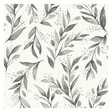 Load image into Gallery viewer, Magnolia Home Wallpaper Charcoal Magnolia Home Olive Branch Premium Peel and Stick Wallpaper