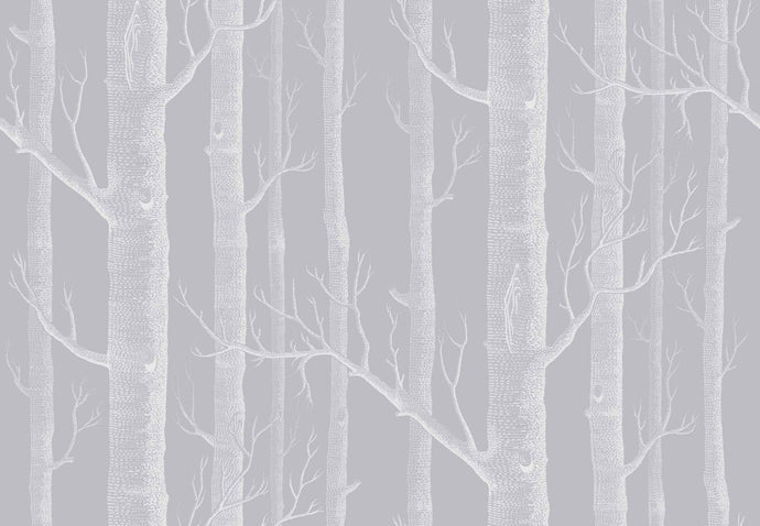 Cole & Son Wallpaper Cole & Son Woods Wallpaper - Grey and White