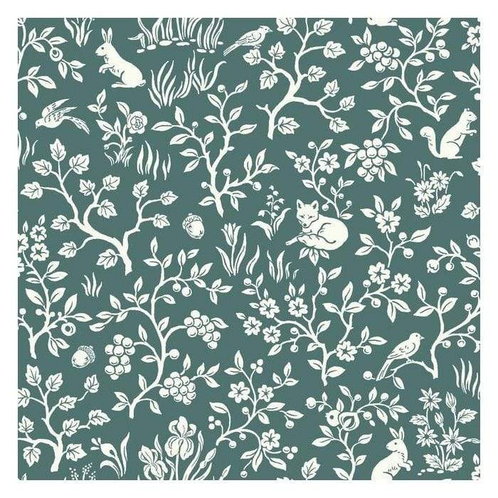 Magnolia Home Wallpaper Double Roll / Teal Magnolia Home Fox & Hare Sure Strip Wallpaper Double Roll